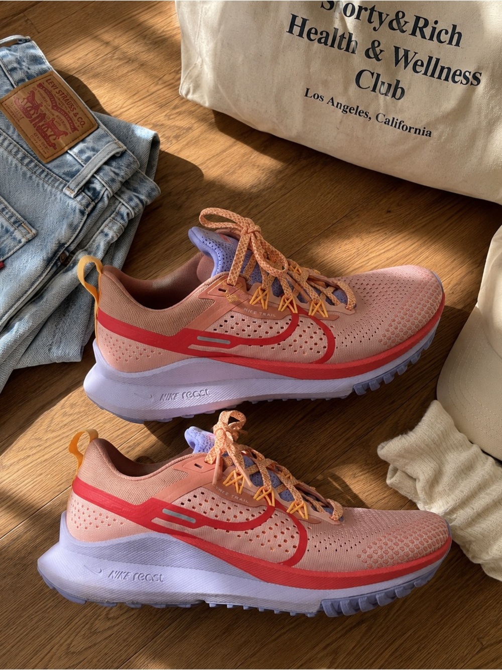 Nike Trail Running Shoes Pink Coral Lavender Women’s Size 8.5